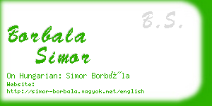 borbala simor business card